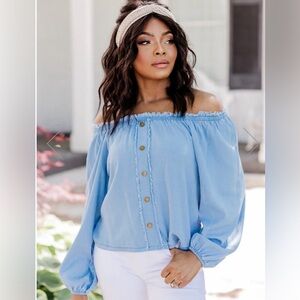 NWOT Pink Lily In The Countryside Blouse